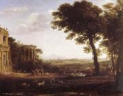 Claude Lorrain, Country cape with the father of Psyche that at Apollo sacrifices